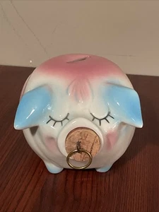 1957 Hull Pottery Corky Pig Ceramic Bank With Cork - Picture 1 of 8