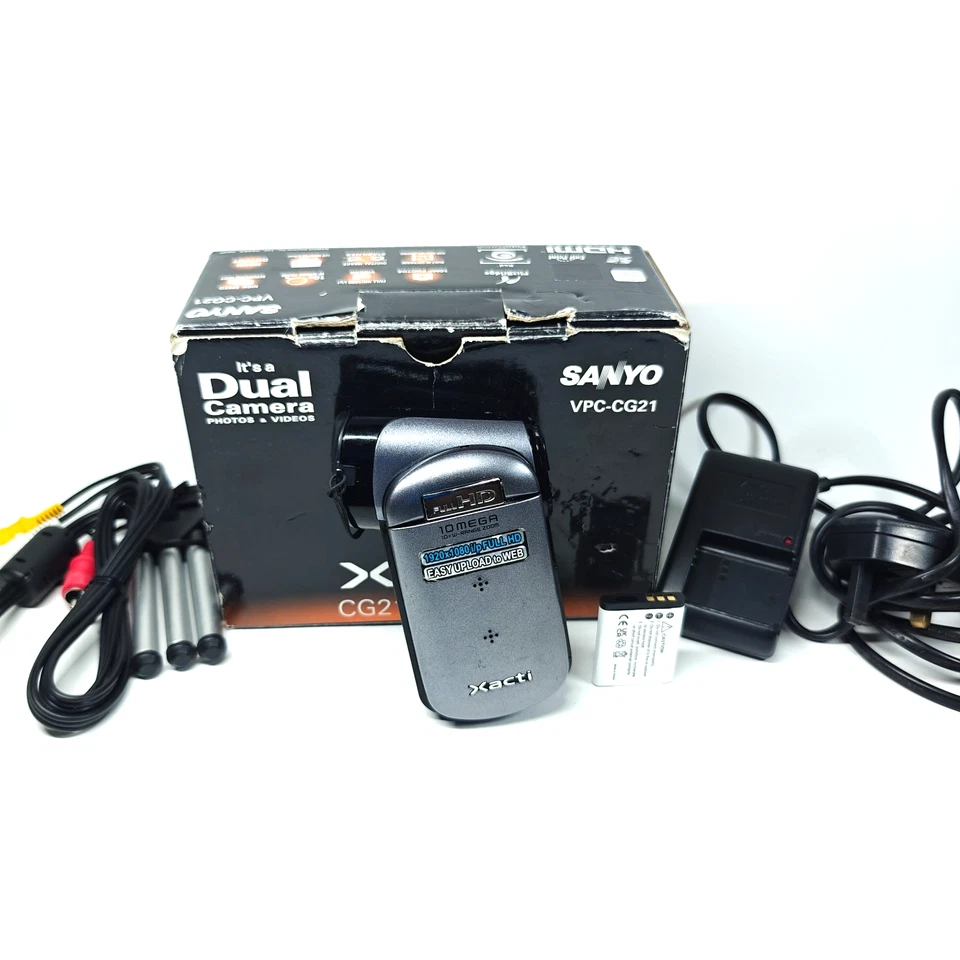 SANYO Xacti VPC-CG21 Camcorder 1080p HD 10MP 5x Zoom Video Camera - Boxed - Image 1 of 4