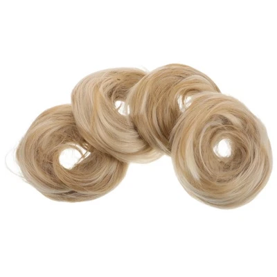  4 Pcs Chignon Capelli Estensione Dei Coda Di Cavallo Fascia Elastica Per - Immagine 1 di 4