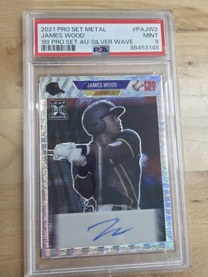 2021 Leaf Pro Set Metal James Wood Autograph SILVER WAVE #/6 RC AUTO PSA 9 - Image 1 of 3