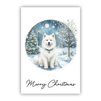 Samoyed Dog Christmas Card. Dog Lovers Card From the Yorkie Dog to Mum Dad - Image 1 of 4