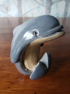 Vintage Handmade Artist Signed Clay Whale Artesania Rinconada 56 Whale Ornament - Picture 1 of 4