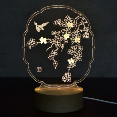 Design LED Handgemachte Bambus Perlmutt Nachttischtlampe Korea Asien Neu Luxus - Bild 1 von 4