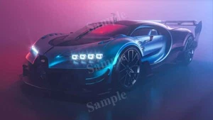 Póster fotográfico impreso decoración de pared Bugatti Chiron Vision GT alta resolución - CAR2405 - Imagen 1 de 1