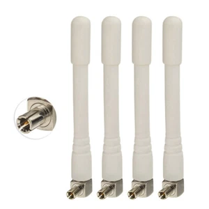 4-Pack White 4G LTE TS9 Antenna for Huawei Netgear 4G LTE MiFi Mobile Hotspot - Picture 1 of 6