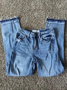 Pantalones de mezclilla rectos recortados de altura modestos Lovevet by VERVET talla 25 - Imagen 1 de 4