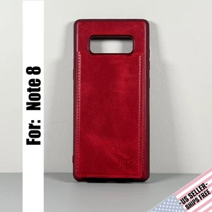 Wallet Case for Galaxy Note 8 - Luxurious Red | Faux Leather | Flip Cover - Picture 1 of 22