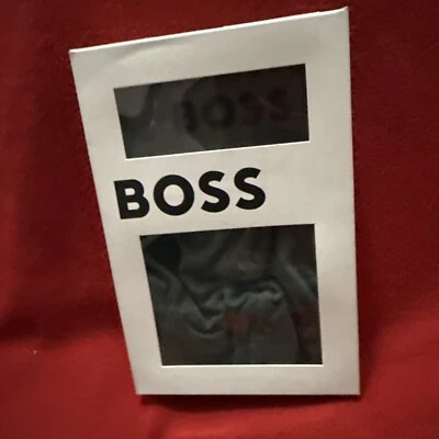 BOSS GRAY MODERN SHAPE SIGNATURE BODY-WEAR BOXER 1-PAIR S-SM NEW TAGS - Image 1 of 4