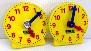 ETA Cuisenaire Hand2Mind Learning Clock Non Geared 4 Inch Clock 2 pack - Picture 1 of 8