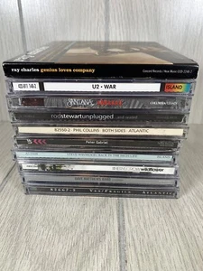 Rock n Roll Pop CD Lot 10 Ray Charles(duets) U2 Rod Stewart Santana Phil Collins - Picture 1 of 13