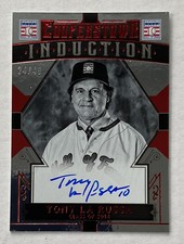 2015 Panini Cooperstown Tony La Russa Cooperstown Induction Auto Red #24/49 HOF
