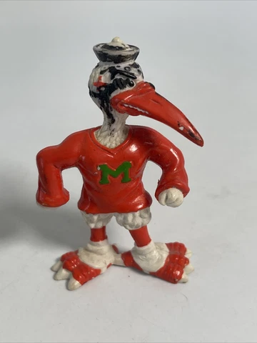 Vintage Miami Hurricanes Mascot Toy Figure Cake Topper Rare 2” Cover