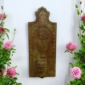 Vintage Teak Wall Candle Holder - Picture 1 of 4