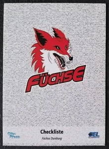 Lista de verificación CL003 zorros Duisburg hockey sobre hielo DEL 2006-07 - Imagen 1 de 2