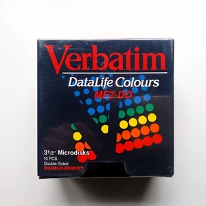Verbatim Datalife Colours 3 1/2" Microdisks MF2-DD Double Density NOS Disketten - Bild 1 von 3