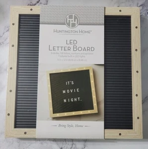 Changeable Letter Board by Huntington Home LED 12” X 12” Natural - Picture 1 of 2