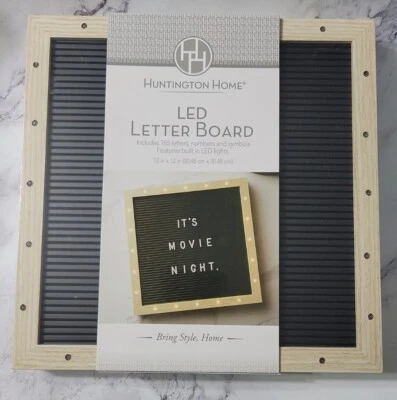 Changeable Letter Board by Huntington Home LED 12” X 12” Natural - Image 1 of 2