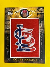 D44644  2010 Topps Manufactured Hat Logo Patch #MHR229 Colby Rasmus #87/99 BK$25