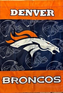 NFL Denver Broncos 4' x 3' Flag Vertical Thick & Nice for Fan Cave! - Picture 1 of 3