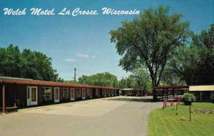 La Crosse WI   "The Welch Motel"  Postcard  Wisconsin   - Foto 1 di 2