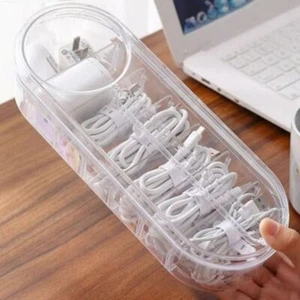 Plastic Data Cable Storage Box Data Line Storage Container for Home - Afbeelding 1 van 11