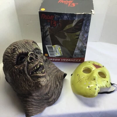 Rubies 2 Pc  Deluxe Jason Voorhees Overhead Latex Mask  Friday the 13th w/ Box - Image 1 of 4