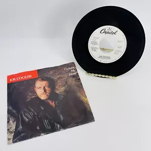 VINTAGE 1987 JOE COCKER UNCHAIN MY HEART 45 RPM VINYL RECORD-80S-PROMO COPY - Imagen 1 de 5