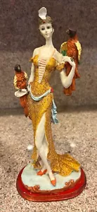 Colorful Ceramic Figurine Lady Statue - Picture 1 of 4