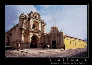 GUATEMALA Postal Antigua Iglesia de San Pedro, Iglesia Postal Postal - Imagen 1 de 2
