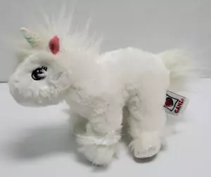 Ganz Webkinz Lil Kinz White Unicorn HS069 **NO CODE** Iridescent Hoofs & Horn 6" - Picture 1 of 7