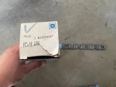 Placa de identificação genuína GM SUNBIRD emblema emblema emblema para Pontiac Sunbird 22580257 - Imagem 1 de 2