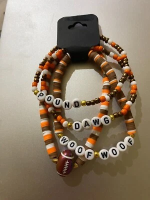 Cleveland Browns Para Hombres Juego de 4 Piezas Pulsera - Woof Woof Dawg Libra - Dije Ftbl Foto 1 de 2