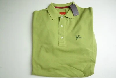 Camisa Polo Isaia Algodón Manga Corta Bordada Logo Coral Verde Sólido Talla M NUEVA Foto 1 de 4