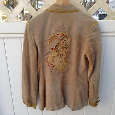 Wilson’s suede tan jacket size medium- decorated suede Blazer - Image 1 of 4