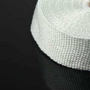 5CM X 5M Fiberglass Roll White Racing Exhaust Header Pipe Wrap Tape 6 Ties SF - Picture 1 of 4