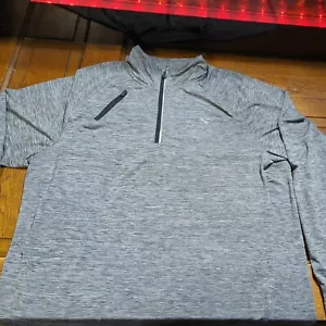 cheetah mens xl gray 1/4 zip tech shirt jacket zip pocket athleisure - Picture 1 of 6