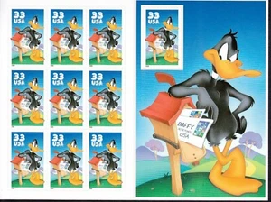 Folleto del Pato Lucas COMO NUEVO NH 33 centavos sello postal 1999 WB #3306 - Imagen 1 de 1