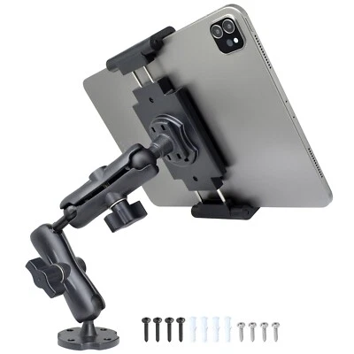 Aluminum  Heavy Duty Drill Base  Dual Arm Truck Semi  Wall Mount For Tablet Ipad - Image 1 of 4