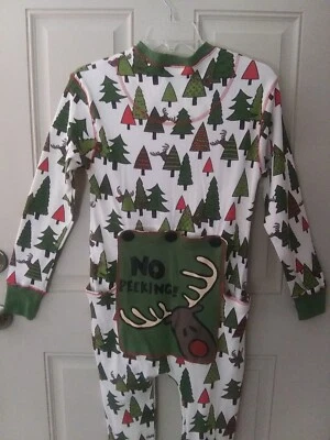 NWT LAZY ONE Flapjacks One Piece Pajamas Trees Deer Unisex Adult Size XS - Imagem 1 de 4