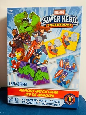 NUEVO JUEGO DE TARJETAS DE MEMORIA MARVEL SUPER HERO ADVENTURES 72 EDADES 3+ Foto 1 de 2
