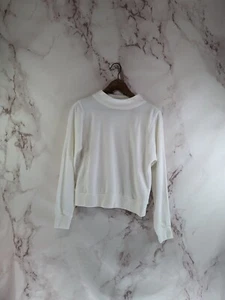 Sudadera Everlane Mujer XS Blanca La Ligera Terry Francesa Cuello Simulado Top - Imagen 1 de 11