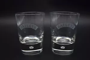 Set 2 Baileys Crema Irlandese Base Bolla Vetro Logo Inciso Fondo Pesante 4,25" - Foto 1 di 7