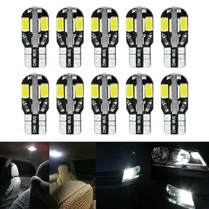 10PCS T10 LED 194 168 W5W DC12V Canbus White Dome License Side Marker Light Bulb - Picture 1 of 10