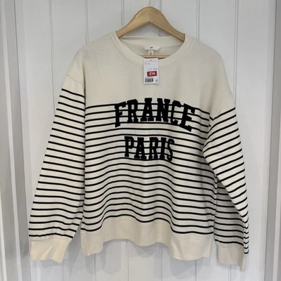H&M BNWT Ladies XL Logo Sweater France Paris - Image 1 of 4