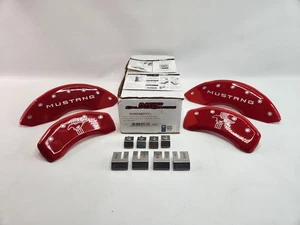 MGP 10198smbprd Red Brake Caliper Covers 2010-2014 Mustang Front + Rear New - Picture 1 of 13