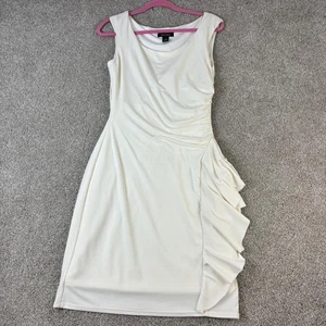 WHBM Damenkleid weiß Rüschenbesatz ärmellos Größe 6 Cocktailkleid - Bild 1 von 8