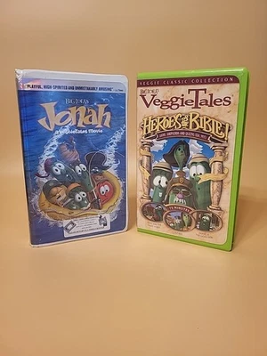 VeggieTales Heroes of the Bible & Jonah A Veggietales Movie VHS Clamshell  - Image 1 of 4