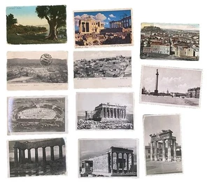 Collection of 11 Vintage Postcards RPPCs Of Greece, Athens Ruins Early-Mid 1900s - Picture 1 of 2