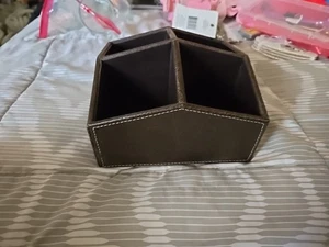 Kunstleder Schreibtisch Organizer Engineered vier Fächer  - Bild 1 von 5