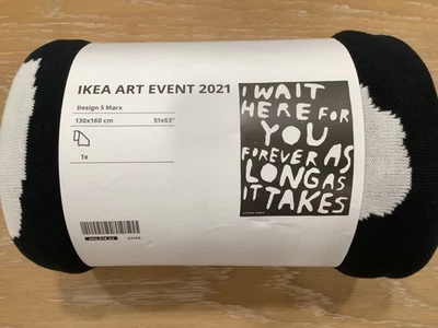 IKEA STEFAN MARX LIMITED EDITION BLACK & WHITE BLANKET ART EVENT 2021 NEW! - Image 1 of 4